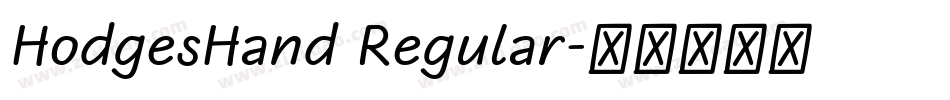 HodgesHand Regular字体转换